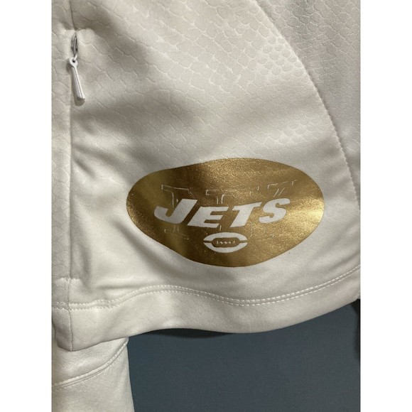 New Women's New York Jets Team Apparel Half-Zip‎ Pullover Ivory Sz L - Picture 6 of 12